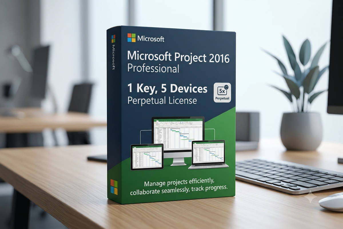 Ms Project 2016 - Pro - 1 Key 5 Devices (Perpetual)